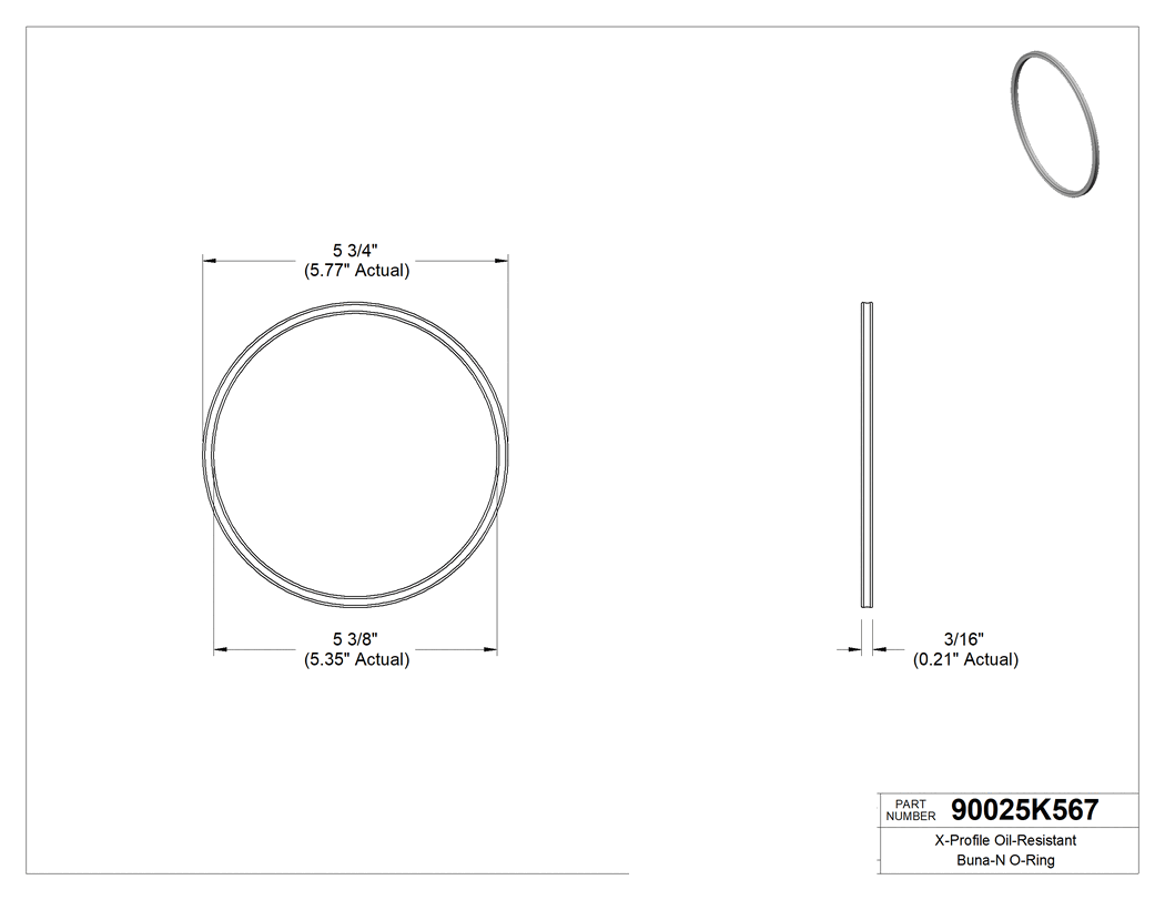 Technical drawing - 90025K567
